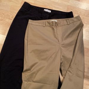 Lot of 2 Women’s pants size 12 khaki and black